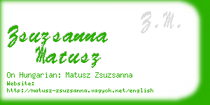 zsuzsanna matusz business card